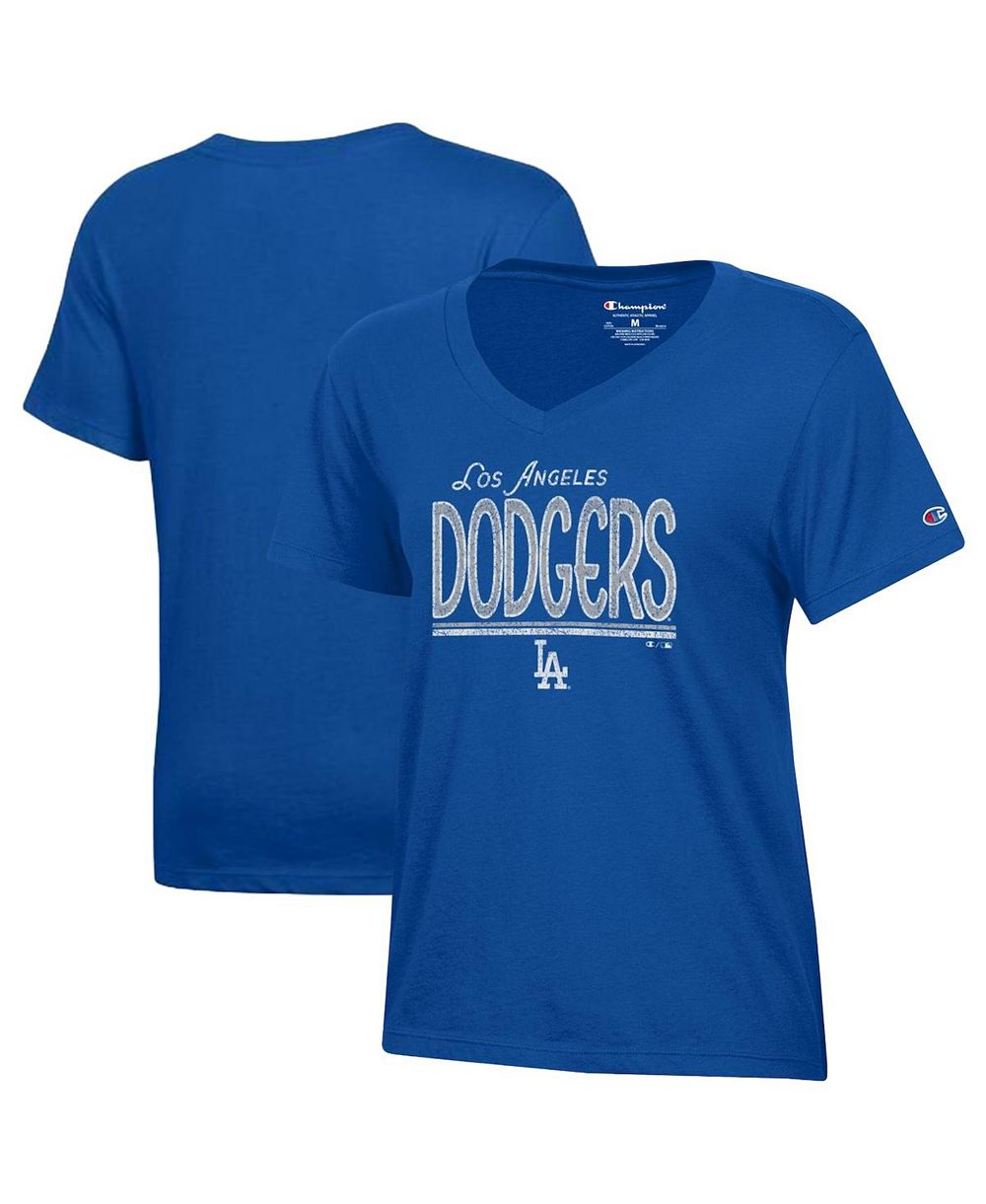 Футболка Champion Women's Royal Los Angeles Dodgers Core V-Neck