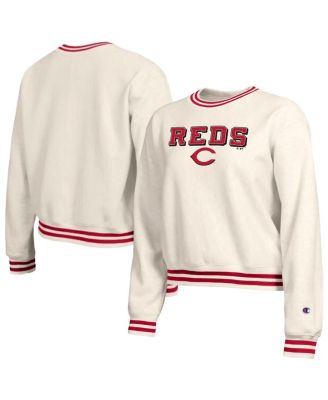 Champion Women's Cream Cincinnati Reds Reverse Weave Sweatshirt