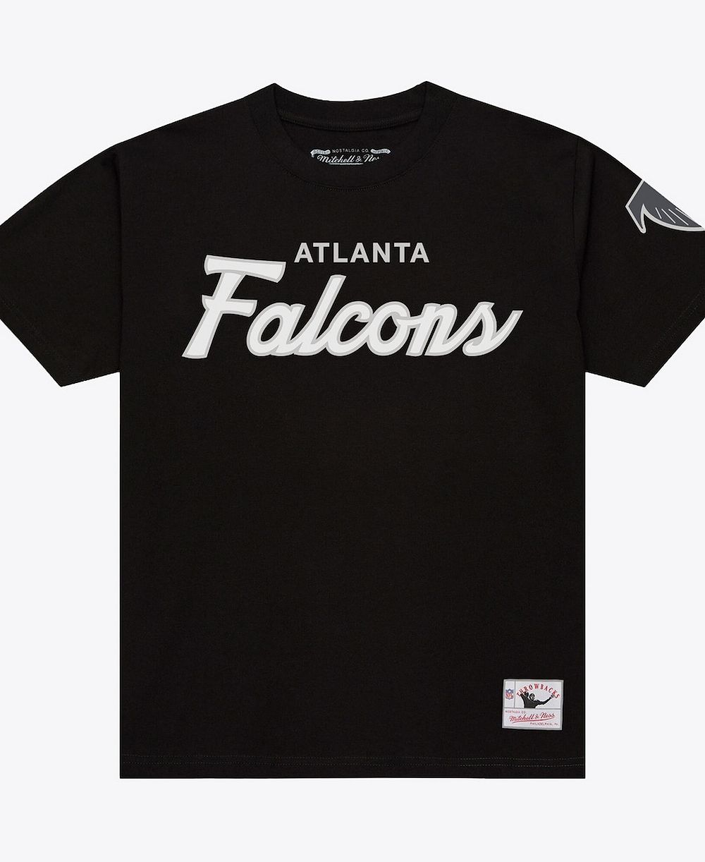 Мужская футболка Mitchell & Ness Black Atlanta Falcons Head Coach Classic
