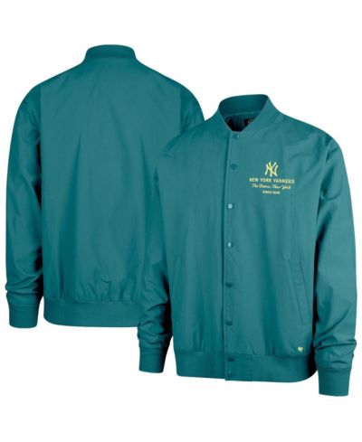 Мужская бомбер-куртка '47 Brand Hunter Green New York Yankees Anderson Twill Full-Snap