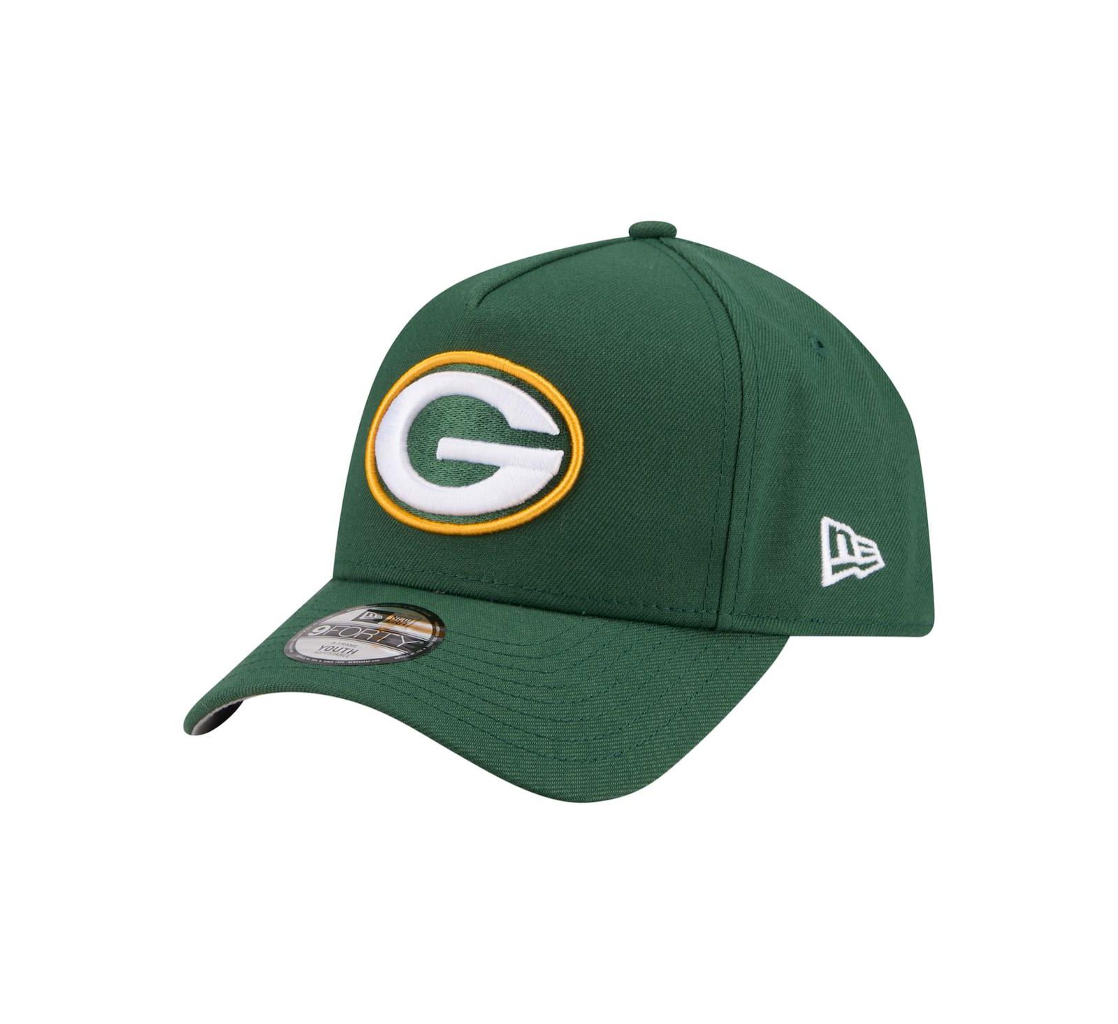 Кепка New Era 9FORTY A-Frame регулируемая для мальчиков и девочек Green Bay Packers