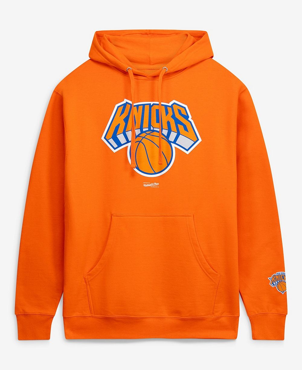Mitchell & Ness Мужское худи Fleece Orange New York Knicks