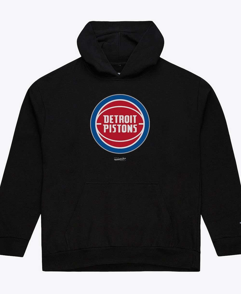 Мужское худи Mitchell & Ness Black Detroit Pistons Basic Fleece