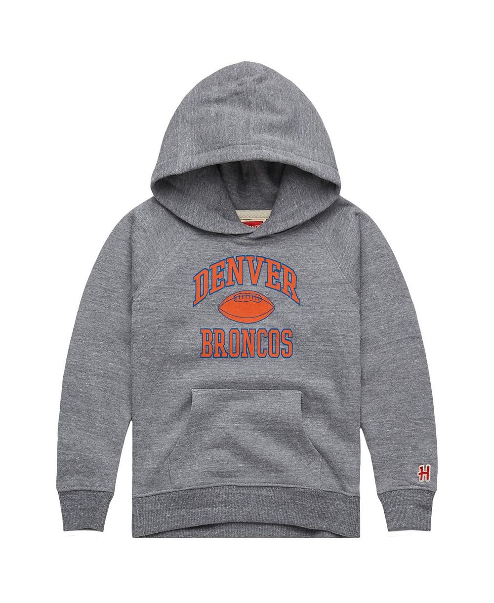 Детская толстовка Homage Denver Broncos Gridiron Tri-Blend в цвете Gray