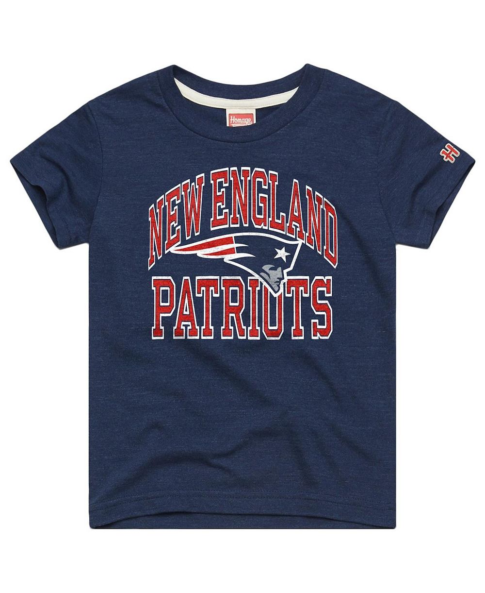 Детская футболка Homage Navy New England Patriots Arch Tri-Blend