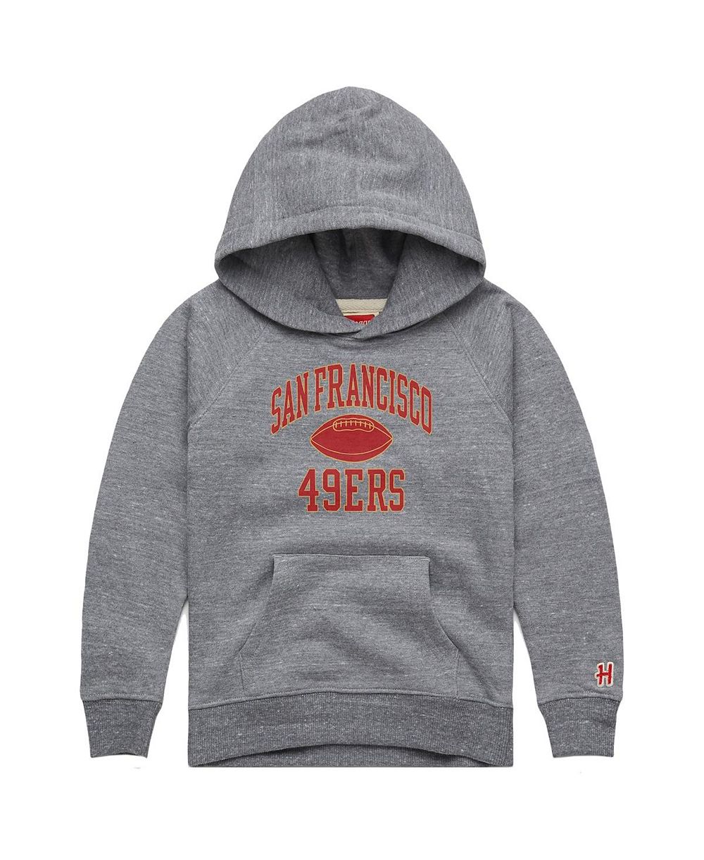 Homage Худи San Francisco 49ers Gridiron Tri-Blend серого цвета для детей и подростков