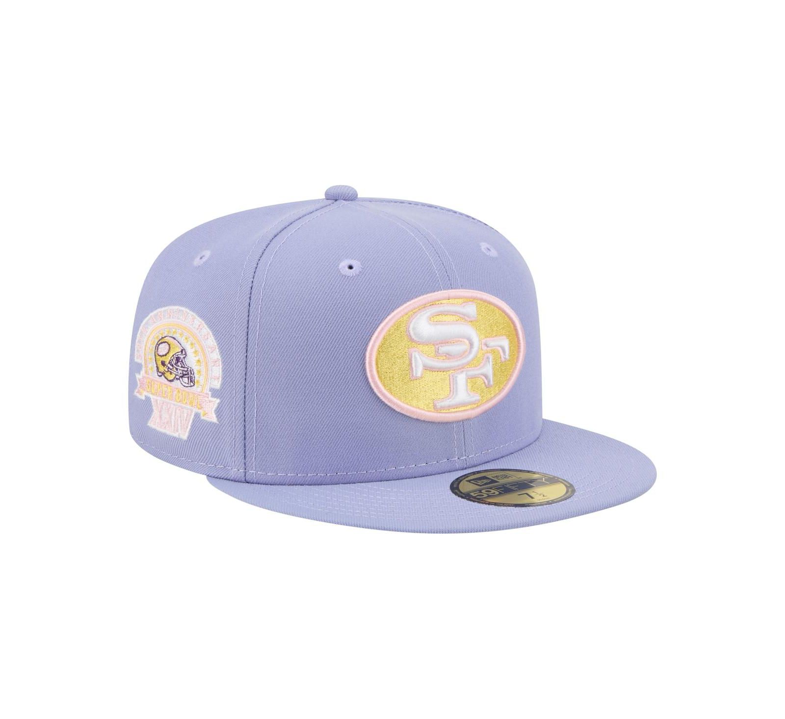 New Era Men's Light Purple San Francisco 49ers Lavender Bloom 59FIFTY Fitted Hat