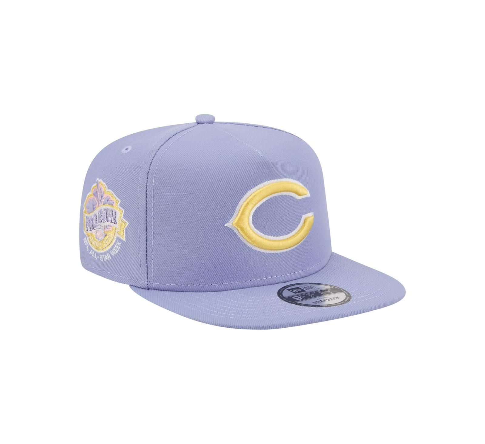 New Era Men's Lavender Chicago Bears Bloom A-Frame 9FIFTY Snapback Hat