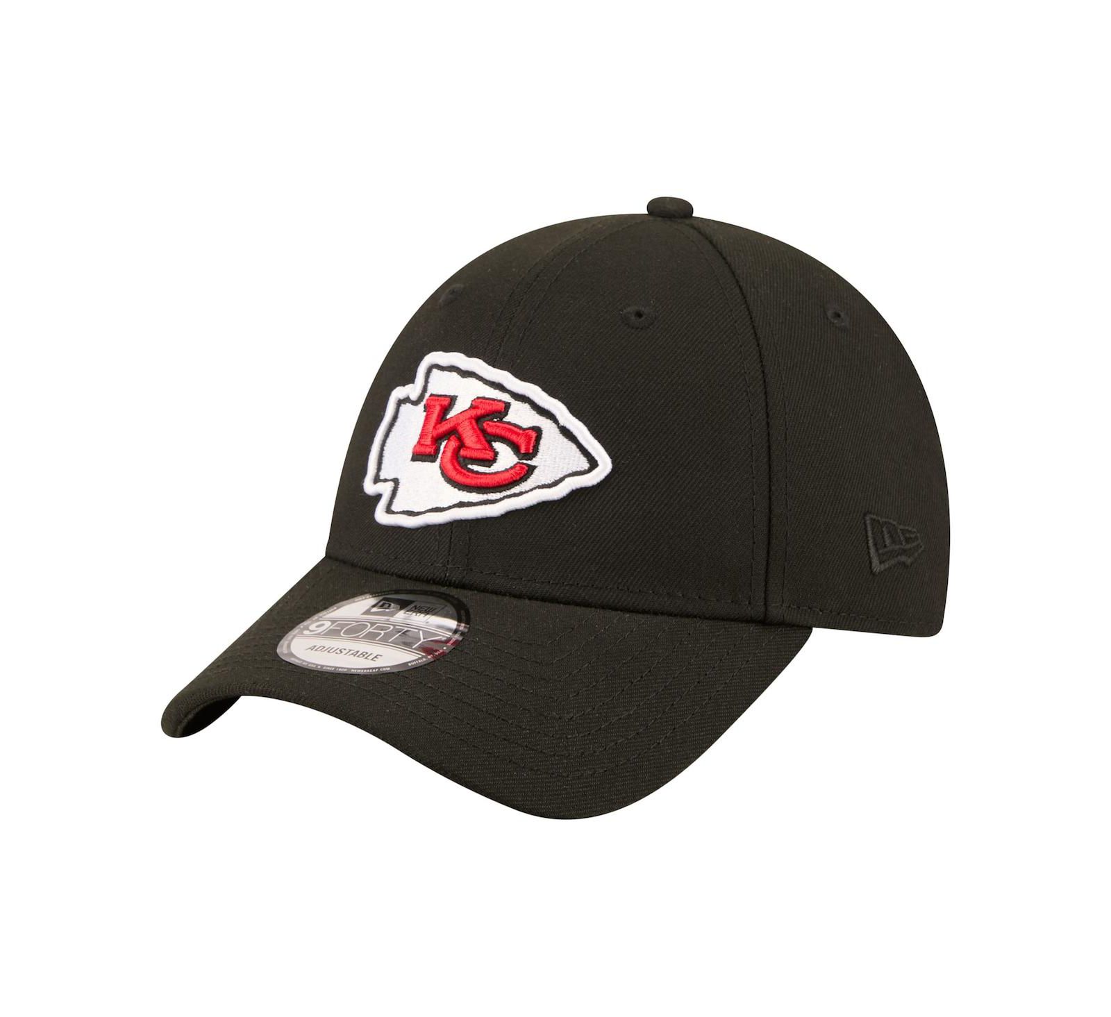 New Era Мужская черная кепка 9FORTY Kansas City Chiefs Core Team, регулируемая