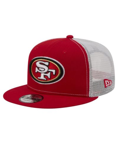 New Era Men's Scarlet San Francisco 49ers Core Team 9FIFTY Trucker Snapback Hat