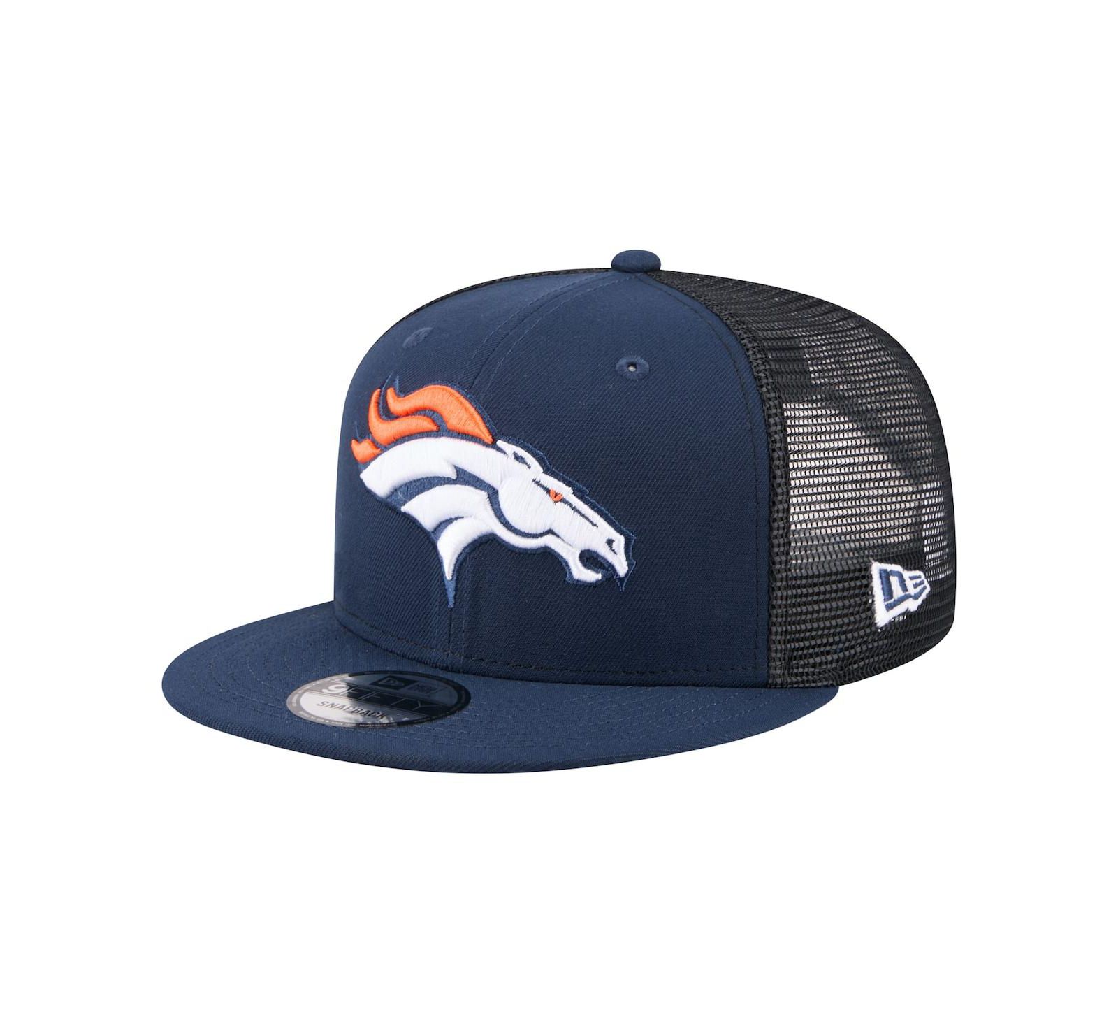 New Era Men's Navy Denver Broncos Core Team 9FIFTY Trucker Snapback Hat