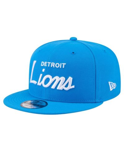Мужская кепка New Era Blue Detroit Lions Core Team Script 9FIFTY Snapback