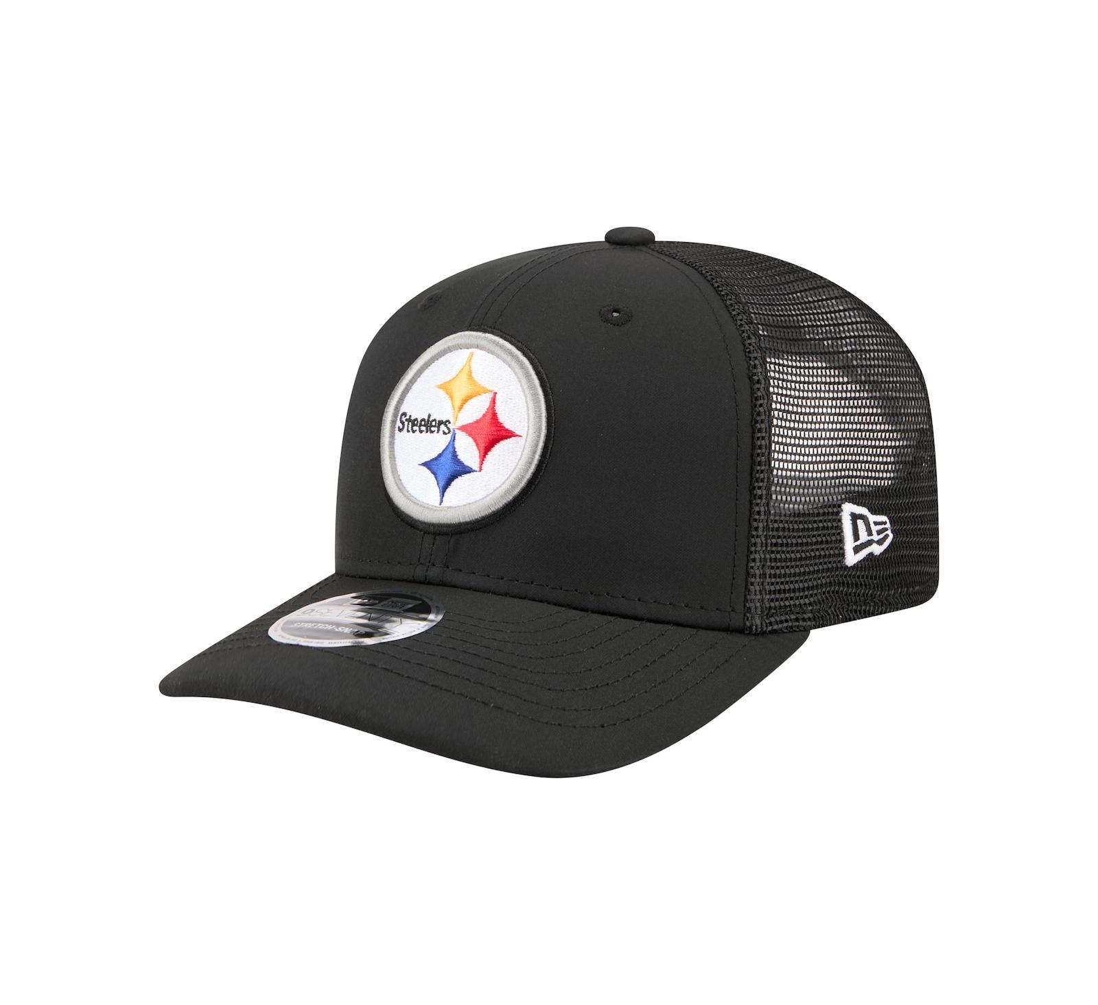 New Era Men's Black Pittsburgh Steelers 9SEVENTY Trucker Adjustable Hat