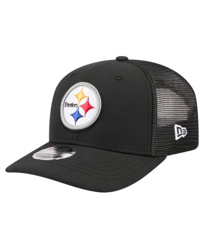 New Era Men's Black Pittsburgh Steelers 9SEVENTY Trucker Adjustable Hat