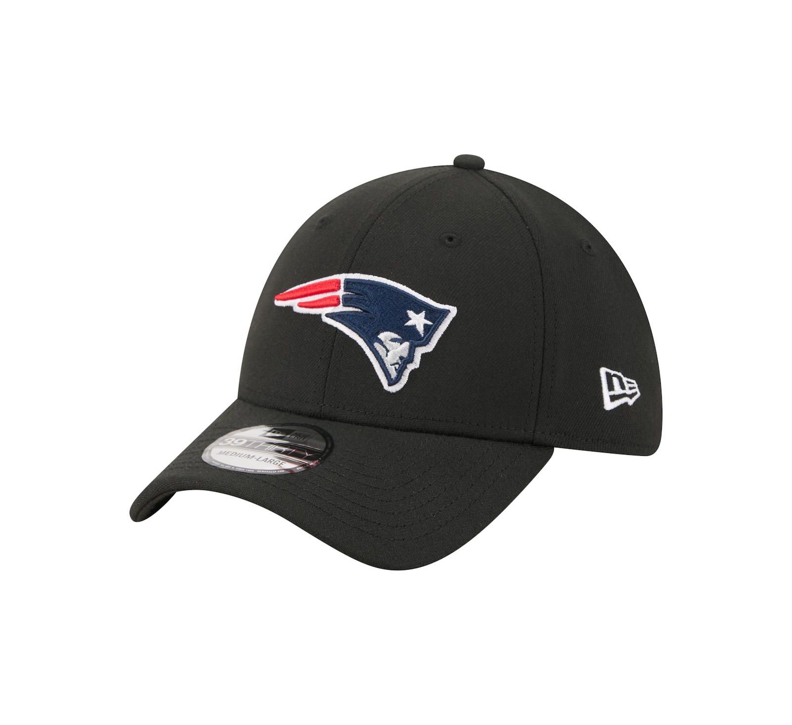 Мужская кепка New Era Black New England Patriots Core Team 39THIRTY Flex
