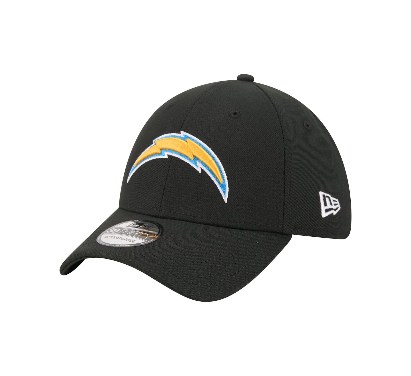 New Era Men's Black Los Angeles Chargers Core Team 39THIRTY Flex Hat