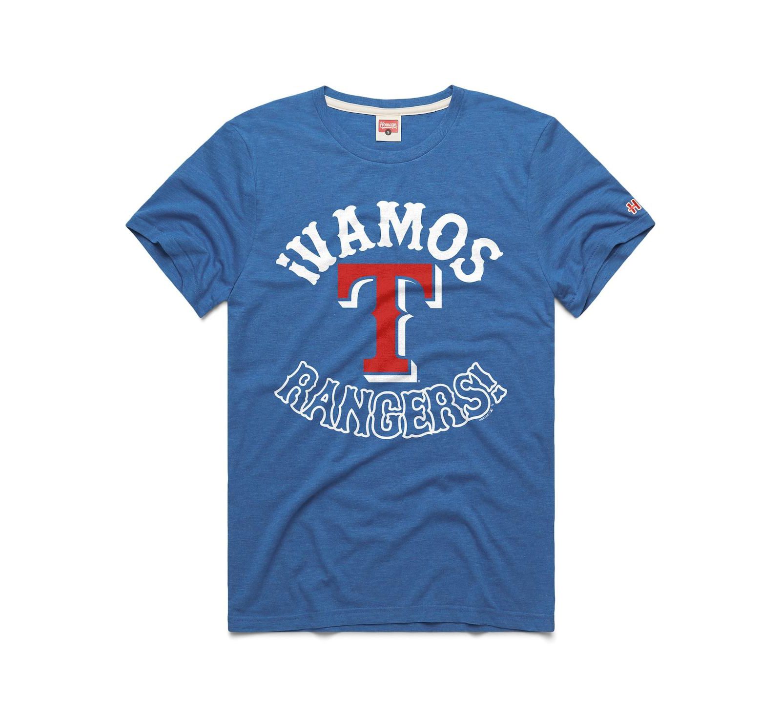 Homage Мужская футболка Tri-Blend Royal Texas Rangers Vamos