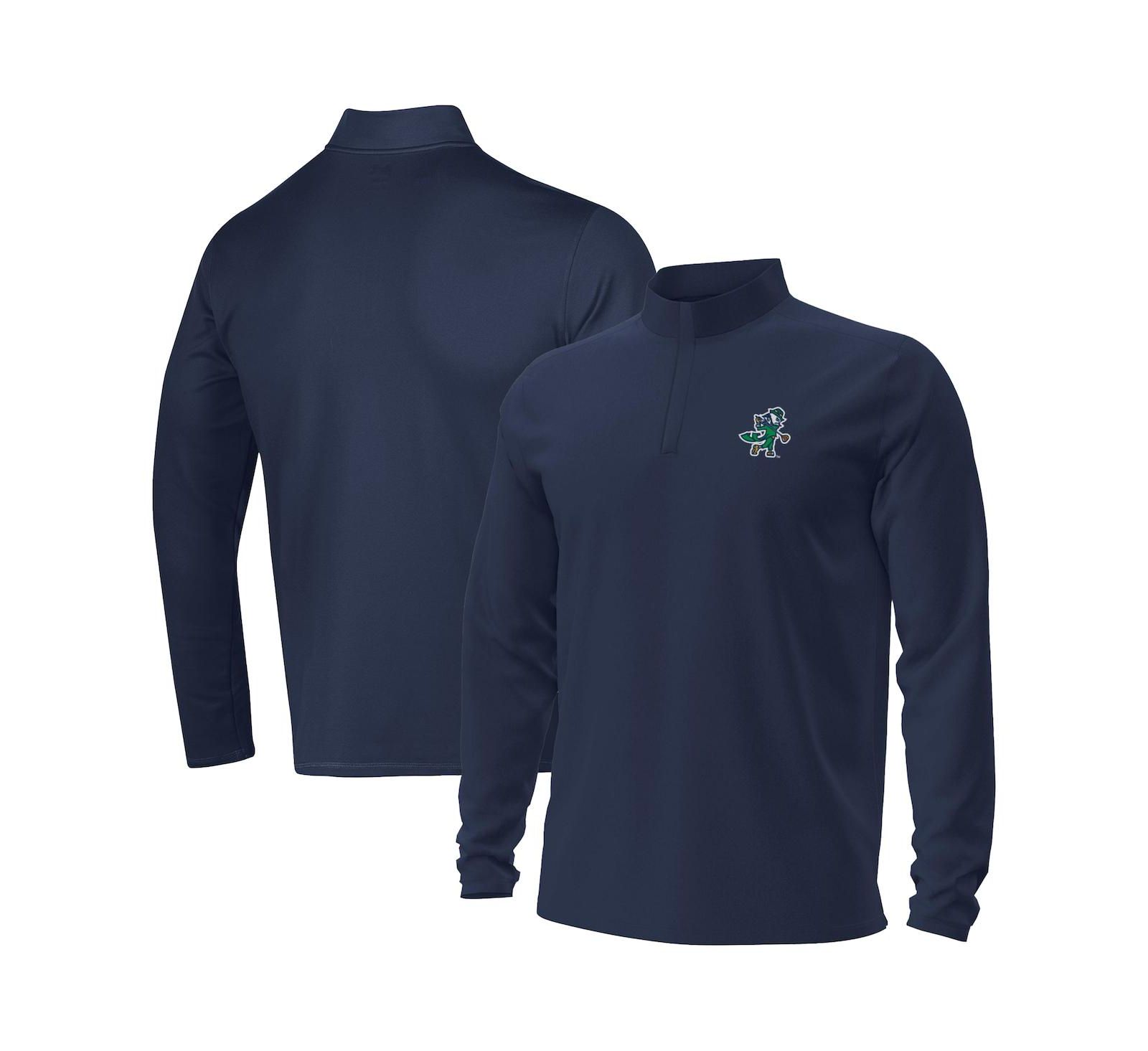 Under Armour Men's Navy Notre Dame Fighting Irish Golf Leprechaun Motion Quarter-Zip Pullover Hoodie