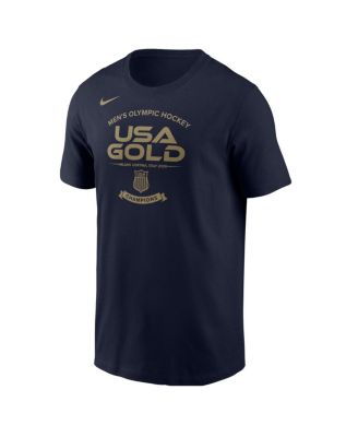 Мужская футболка Nike Men's Navy USA Hockey 2026 Winter Gold Medal Core
