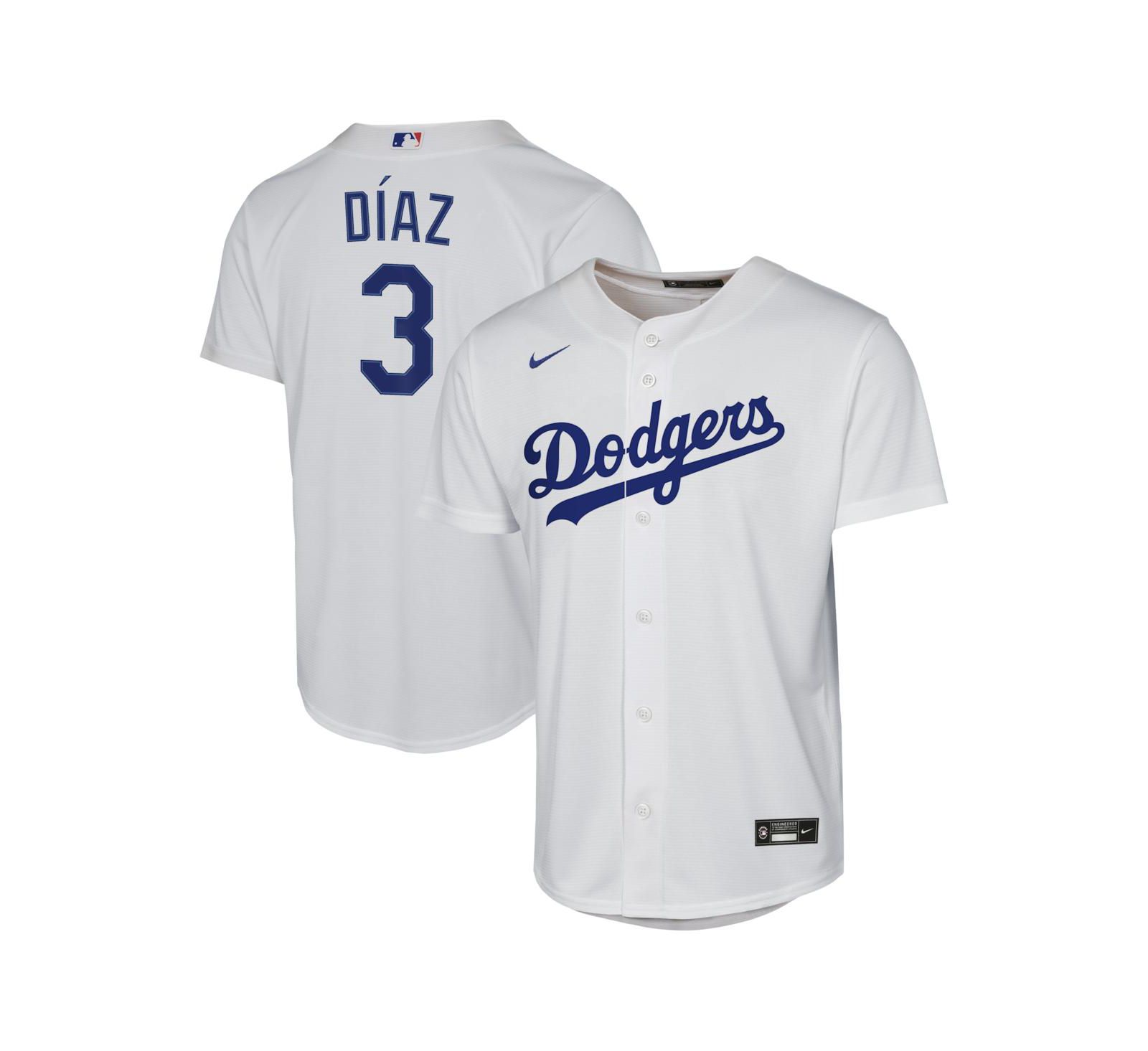 Детская спортивная джерси Nike Edwin Díaz Los Angeles Dodgers Baseline, белая