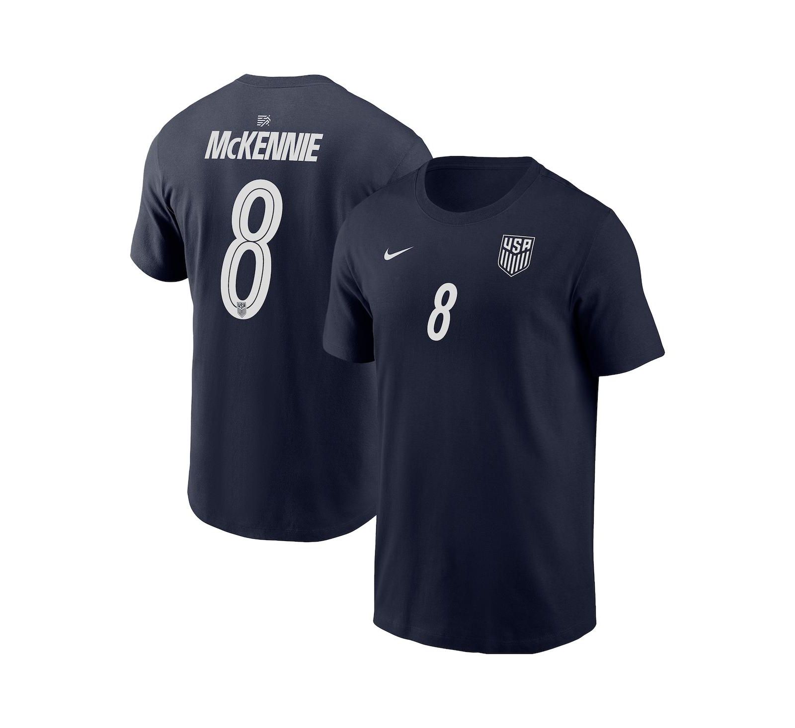 Nike Men's Weston McKennie Navy USMNT Away Name & Number T-Shirt