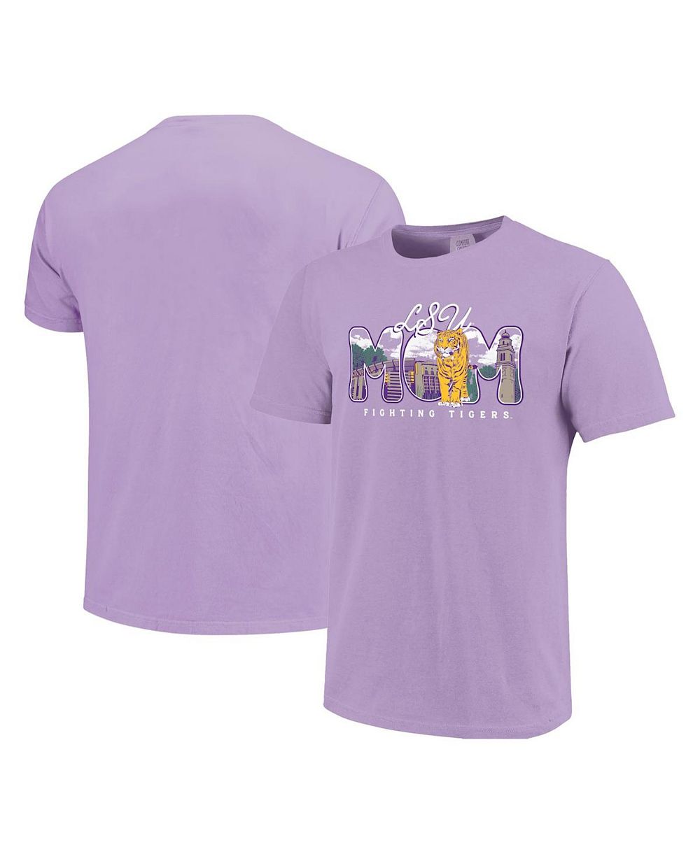 Женская футболка Image One LSU Tigers Comfort Colors Campus Drawing, фиолетовая