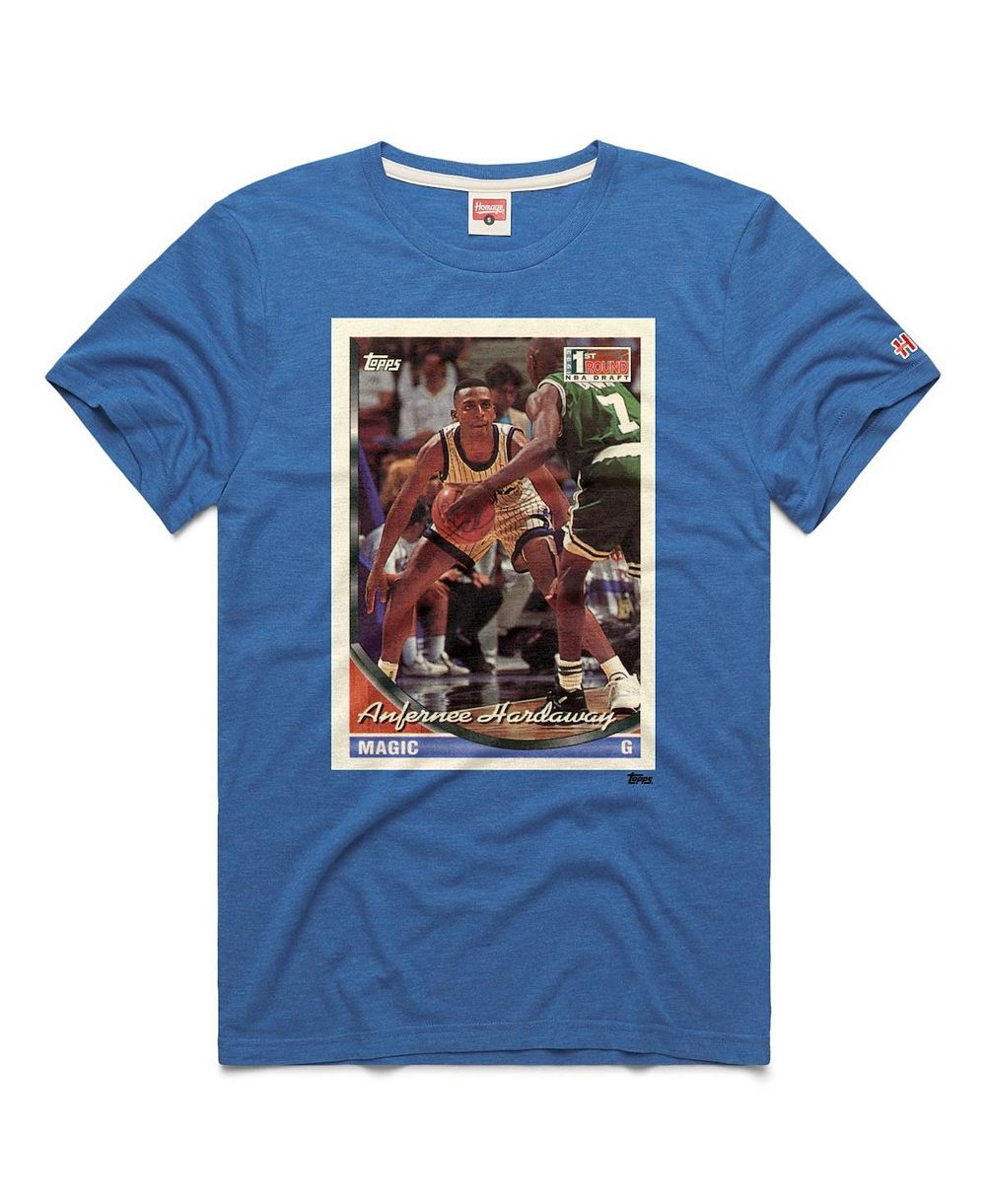 Мужская и женская футболка Homage Penny Hardaway Blue Orlando Magic Tri-Blend
