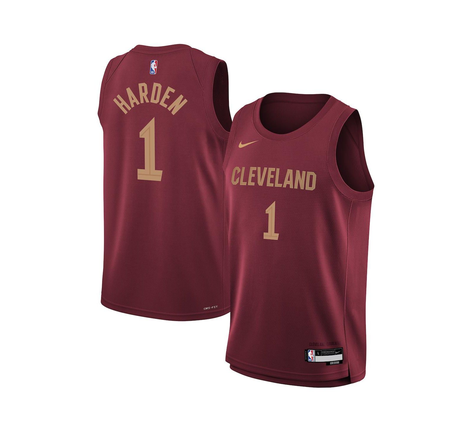Детская джерси Nike James Harden Wine Cleveland Cavaliers Swingman - Icon Edition