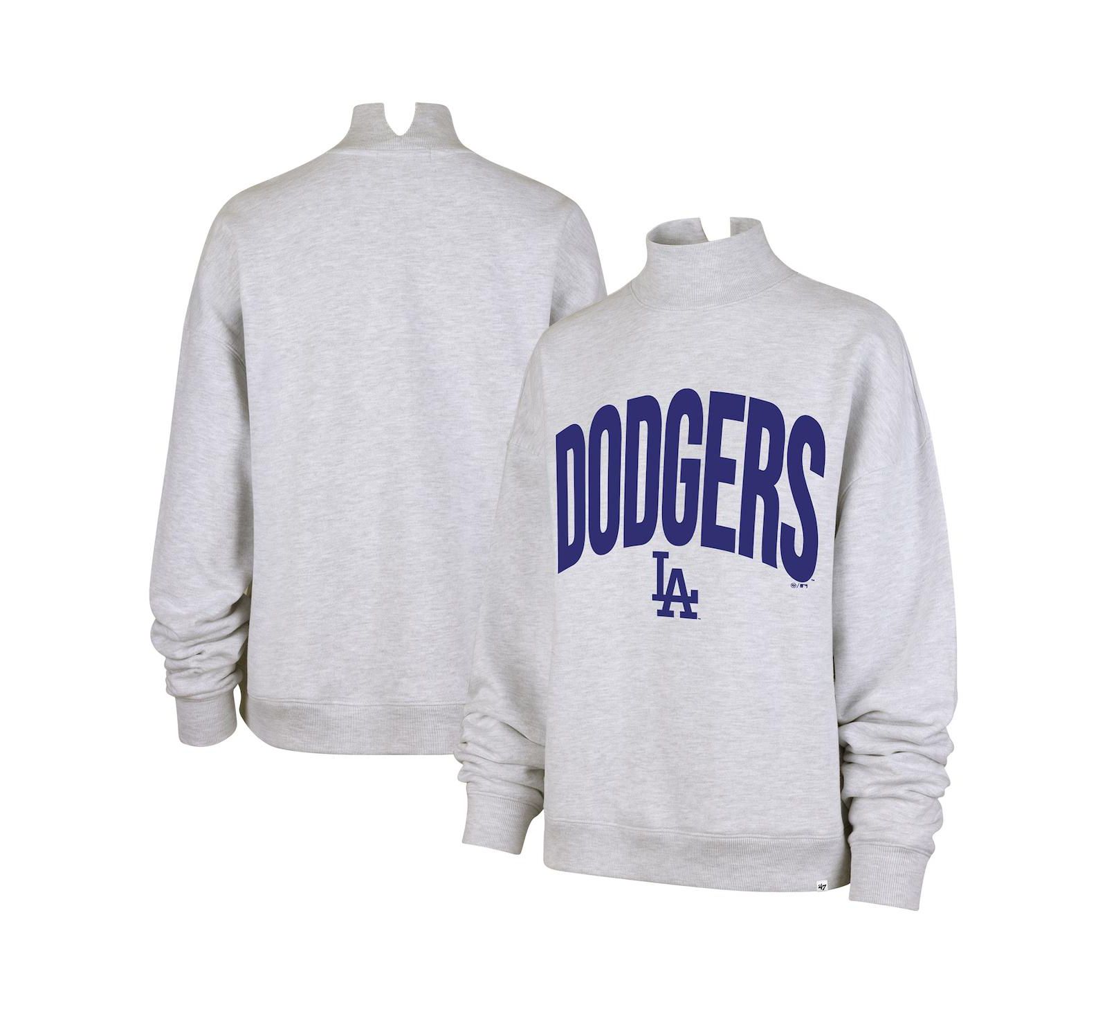 '47 Brand Женская серая кофта с высоким воротником Los Angeles Dodgers