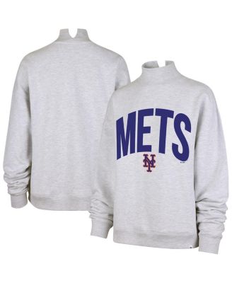 Женское свитшот '47 Brand Heather Gray New York Mets Subtle Muse Mock Neck