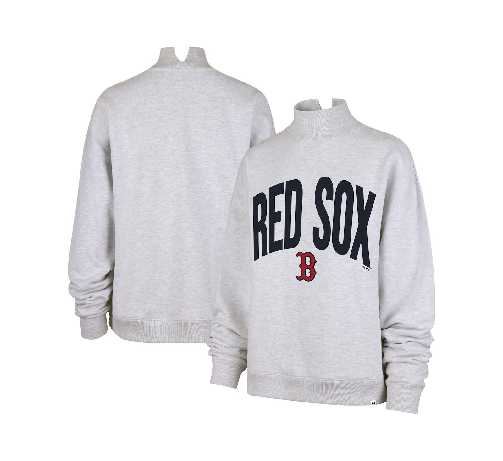 Мужская толстовка '47 Brand Heather Gray Boston Red Sox Subtle Muse Mock Neck