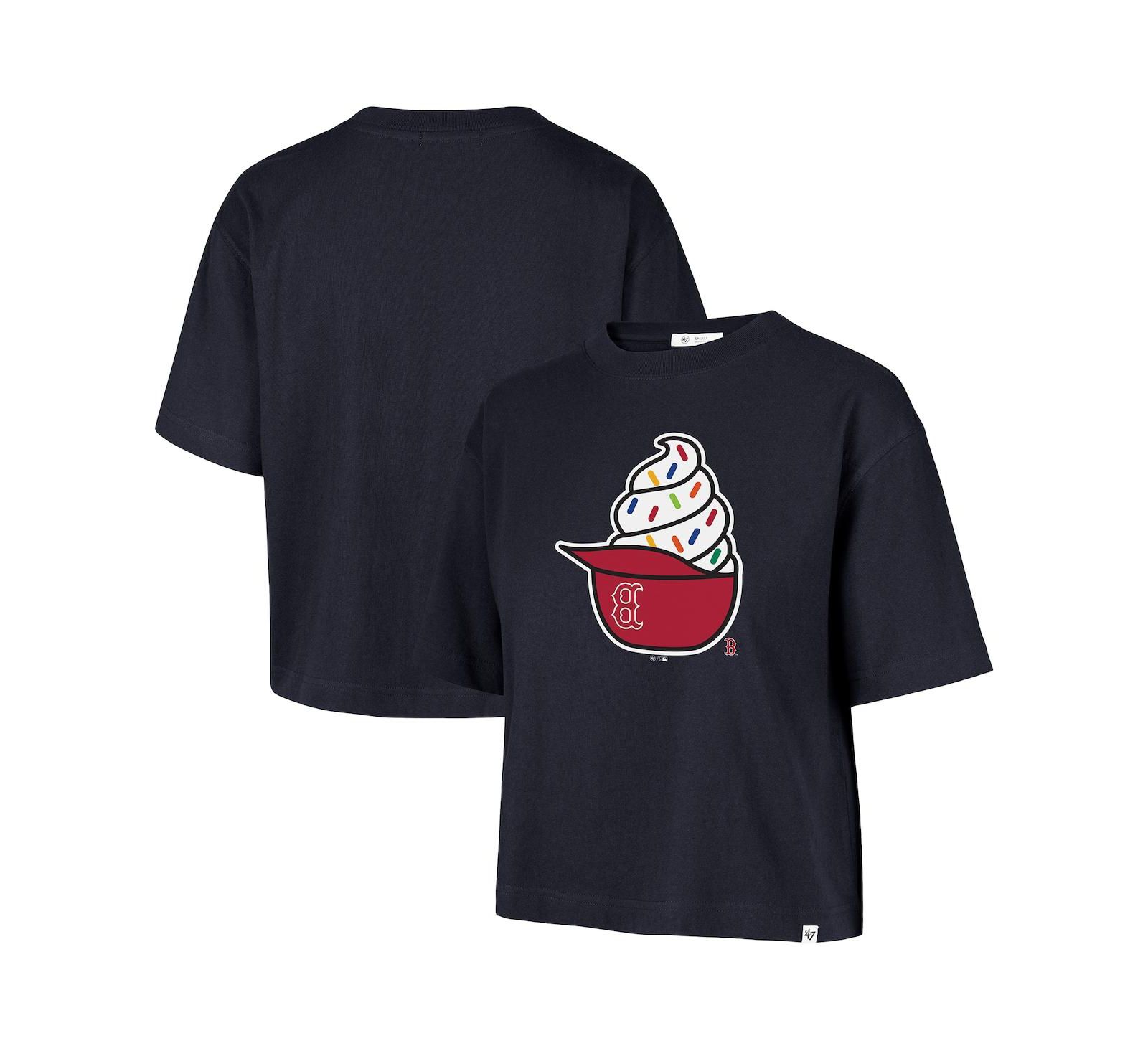 Женская футболка '47 Brand Navy Boston Red Sox Ice Cream Helmet