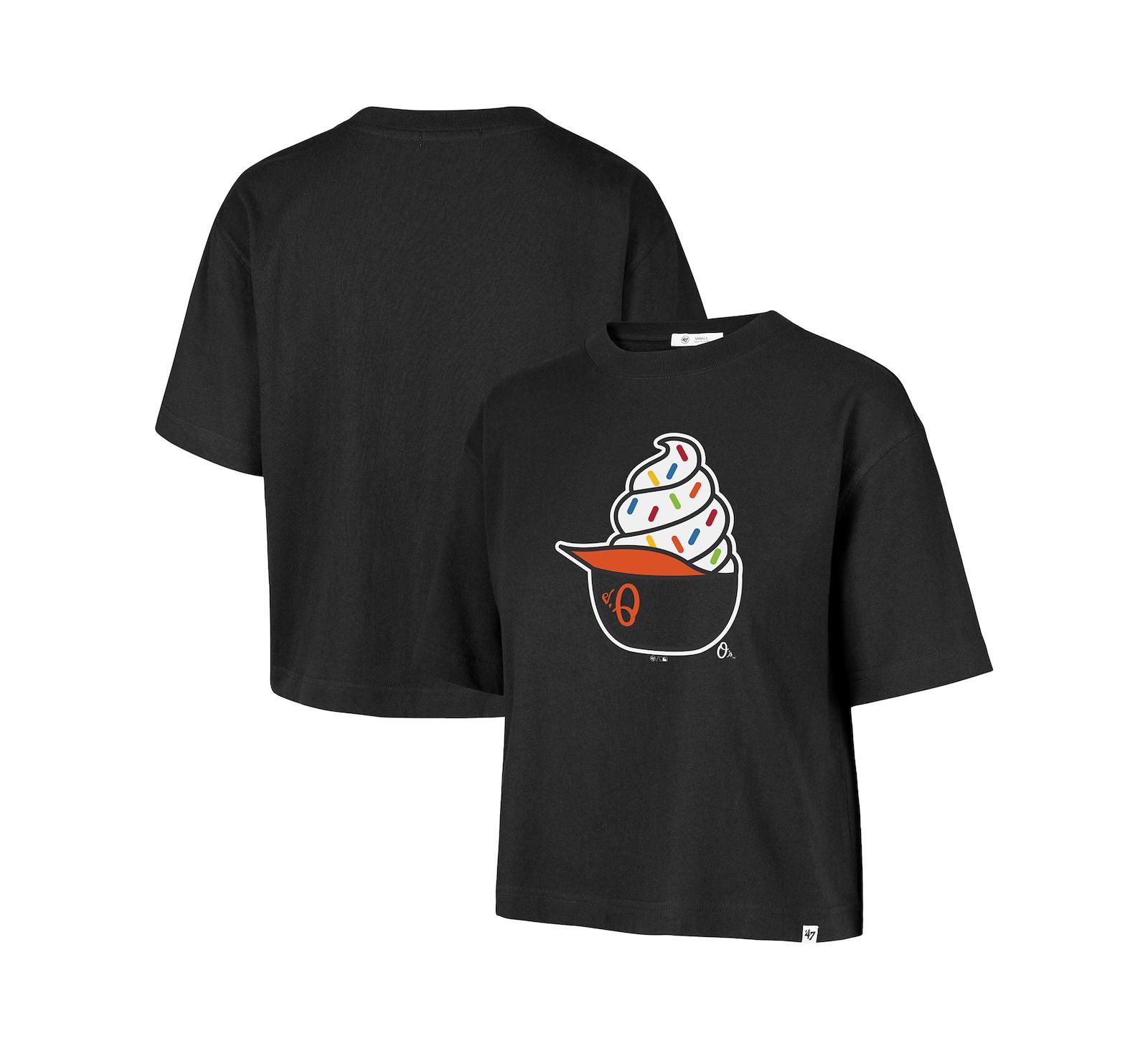 Женская футболка '47 Brand Baltimore Orioles Ice Cream Helmet, черная