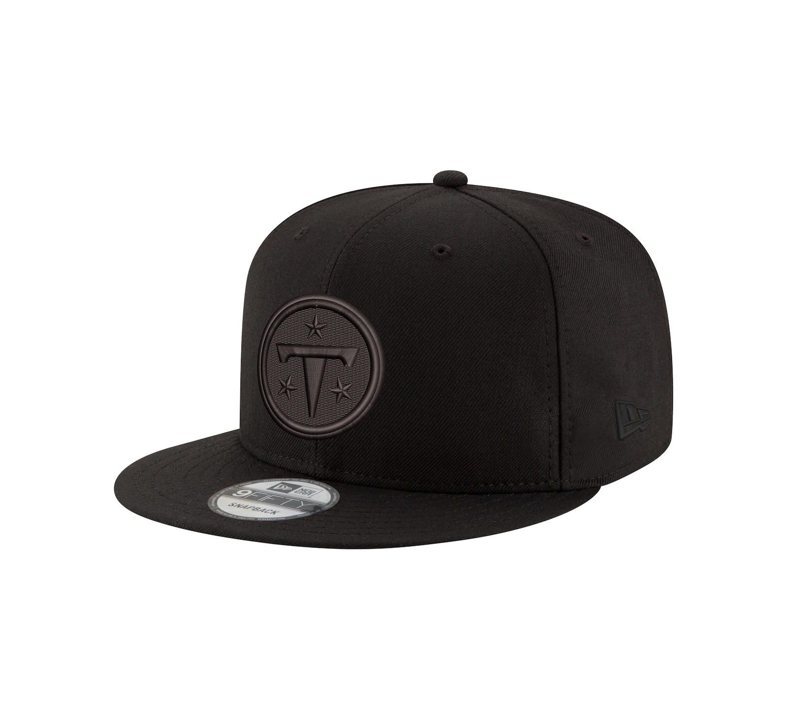 New Era Мужская черная кепка 9FIFTY Snapback Tennessee Titans Black on Black