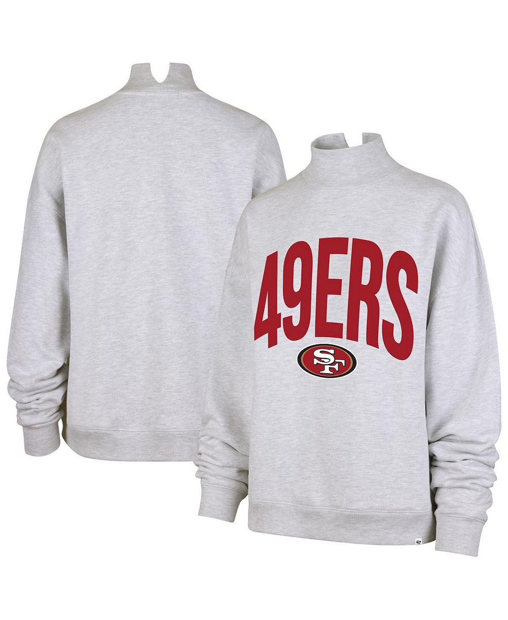 Женская толстовка '47 Brand Gray San Francisco 49ers Subtle Muse Mock Neck