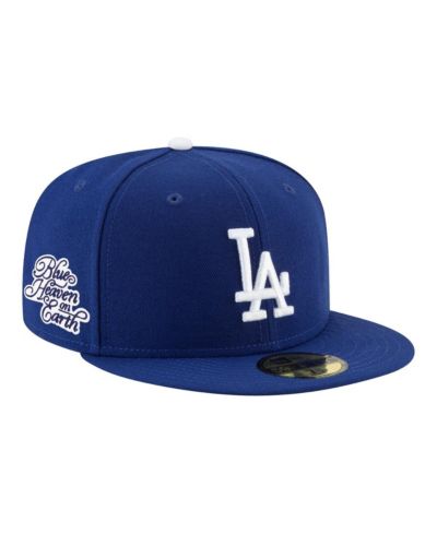 New Era Мужская кепка 59FIFTY New Era Men's Royal Los Angeles Dodgers Blue Heaven On Earth Script Patch