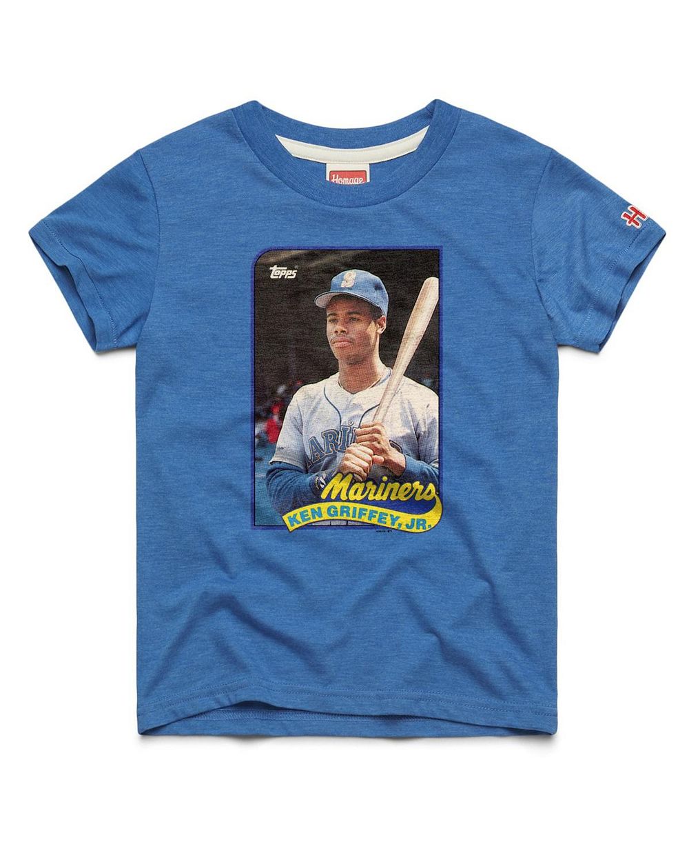 Детская футболка Homage Ken Griffey Jr. Royal Seattle Mariners Topps Baseball Card Tri-Blend