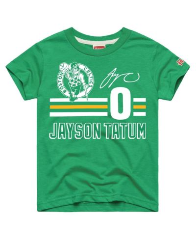 Homage Big Boys and Girls Jayson Tatum Kelly Green Boston Celtics Remix Signature Name & Number Tri-Blend T-Shirt