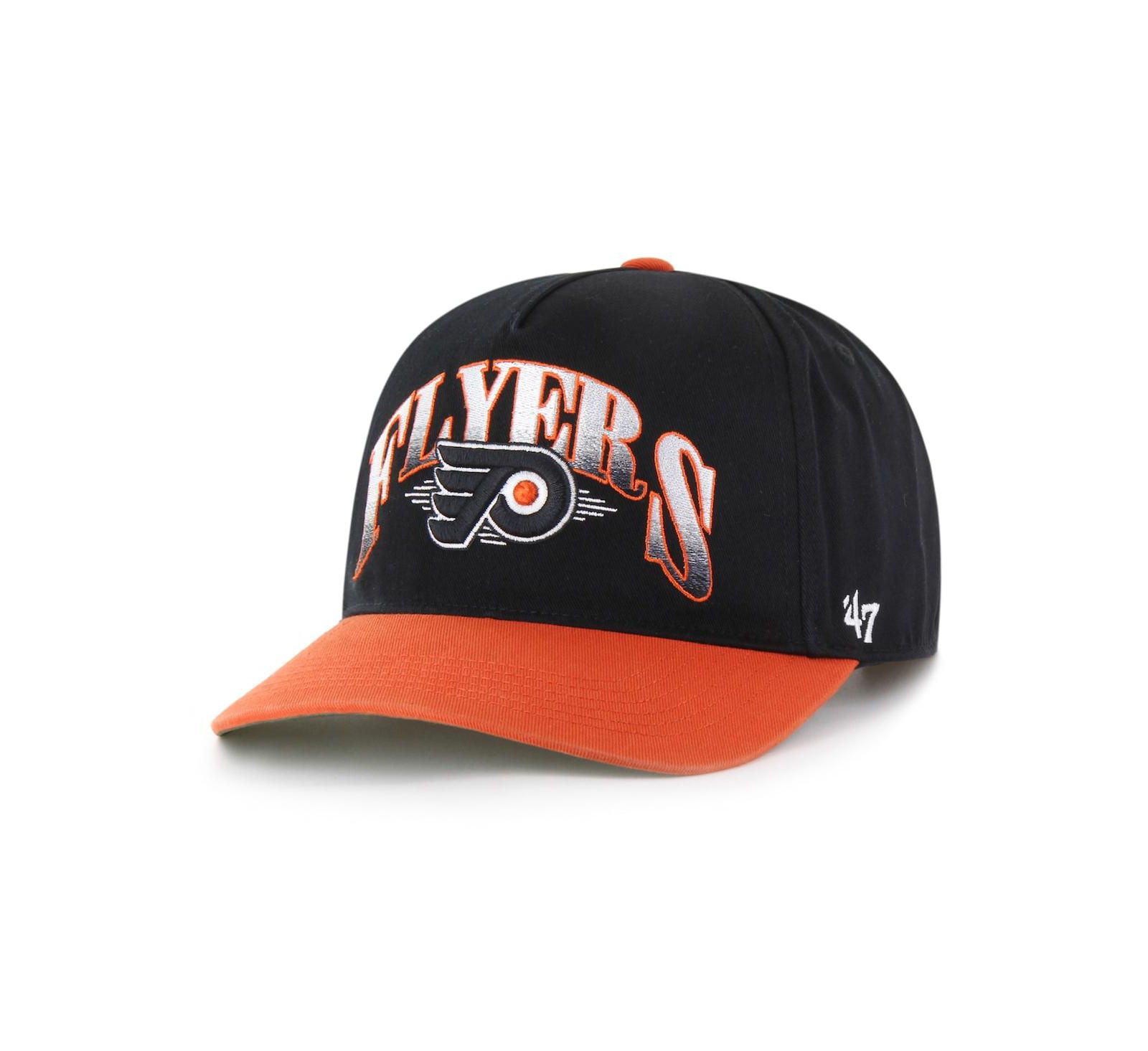 '47 Brand Men's Black/Orange Philadelphia Flyers Atkin Hitch Adjustable Hat