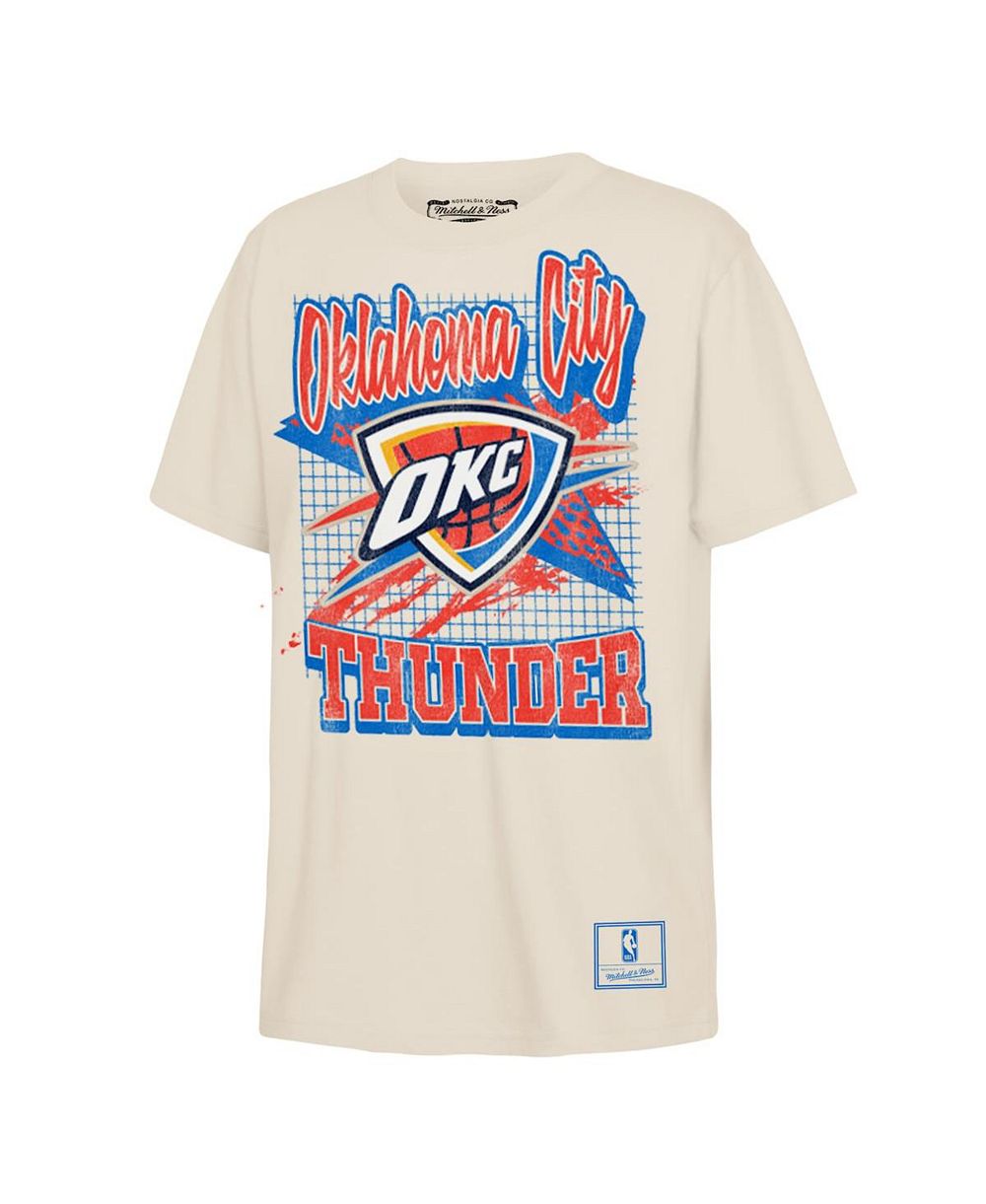 Футболка Mitchell & Ness Big Boys and Girls Natural Oklahoma City Thunder Hardwood Classics Retro Vibe