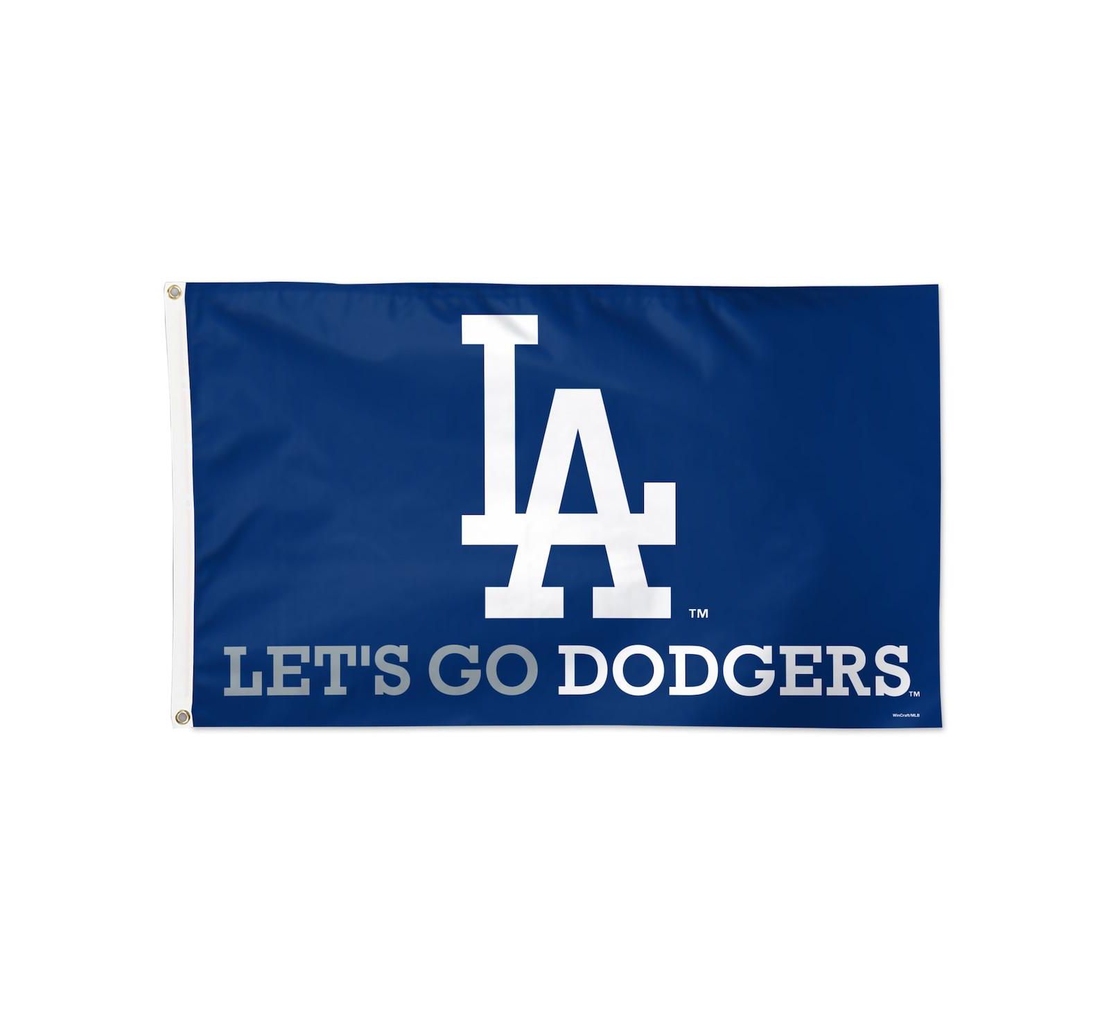 Wincraft Флаг Los Angeles Dodgers с делюкс слоганом команды, односторонний, 3' x 5'
