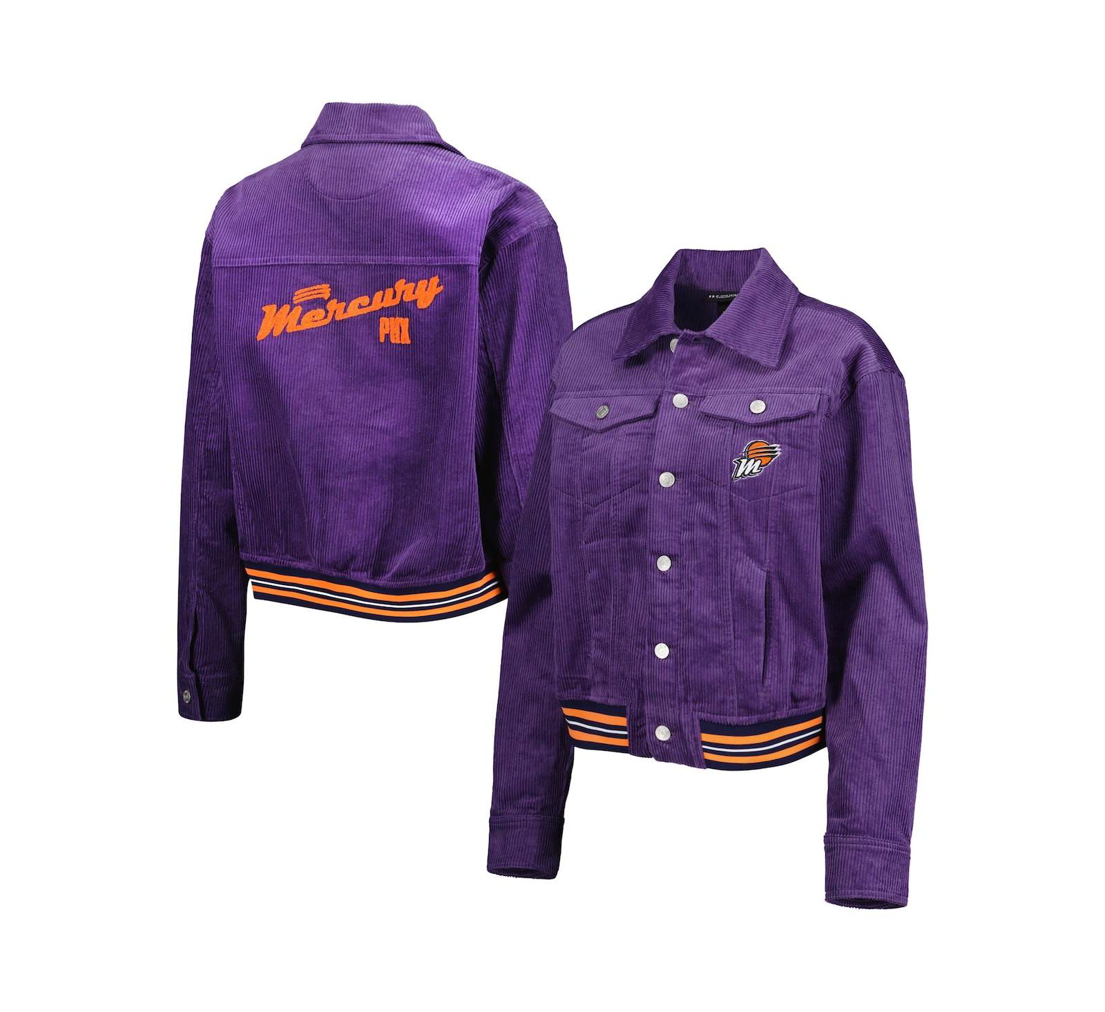 The Wild Collective Women's Purple Phoenix Mercury Corduroy Button-Up Shacket