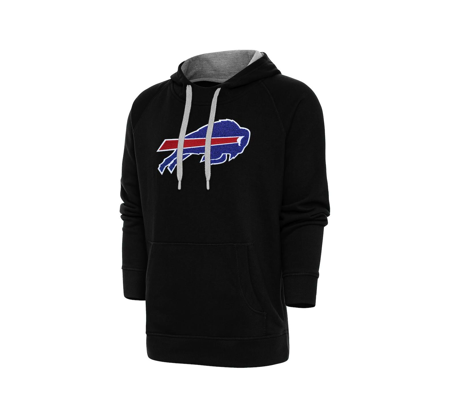 Мужское худи Antigua Buffalo Bills Victory Chenille Pullover, черное