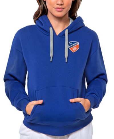 Antigua Women's Royal FC Cincinnati Team Logo Victory Pullover Hoodie