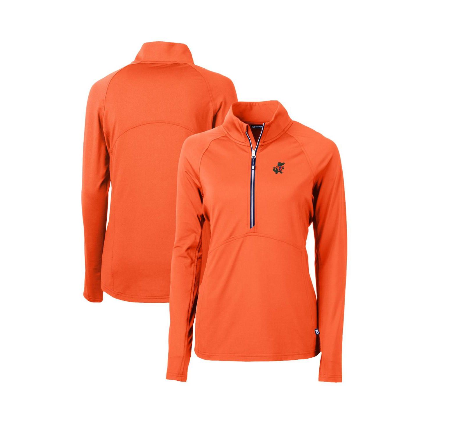 Женский трикотажный пуловер Cutter & Buck Florida Gators Adapt Eco Knit Stretch с полумолнией