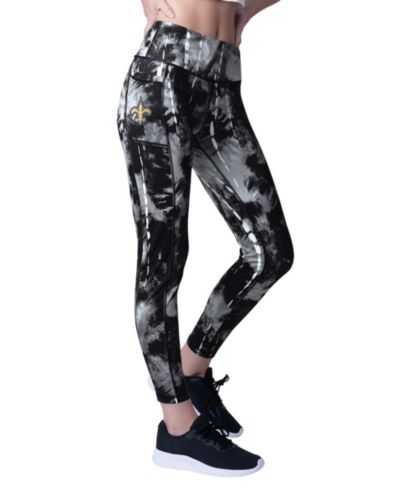Msx By Michael Strahan Женские леггинсы New Orleans Saints Serena Tie-Dye, черные