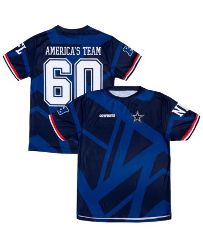 Футболка Dallas Cowboys Merchandise Men's Navy Dallas Cowboys Americans Team Fashion Soccer Jersey