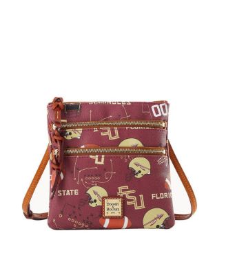 Сумка через плечо Dooney & Bourke Florida State Seminoles Football Halftime Triple Zip Crossbody
