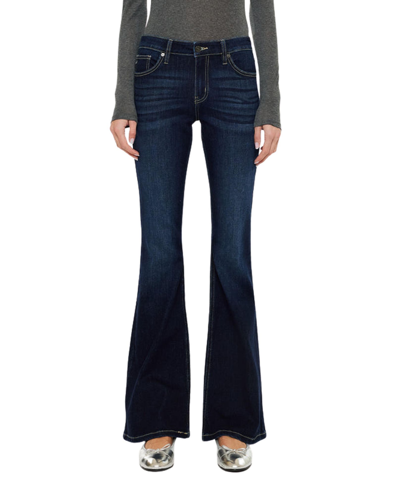 Женские джинсы KanCan Women's Samuel Mid Rise Flare Jeans