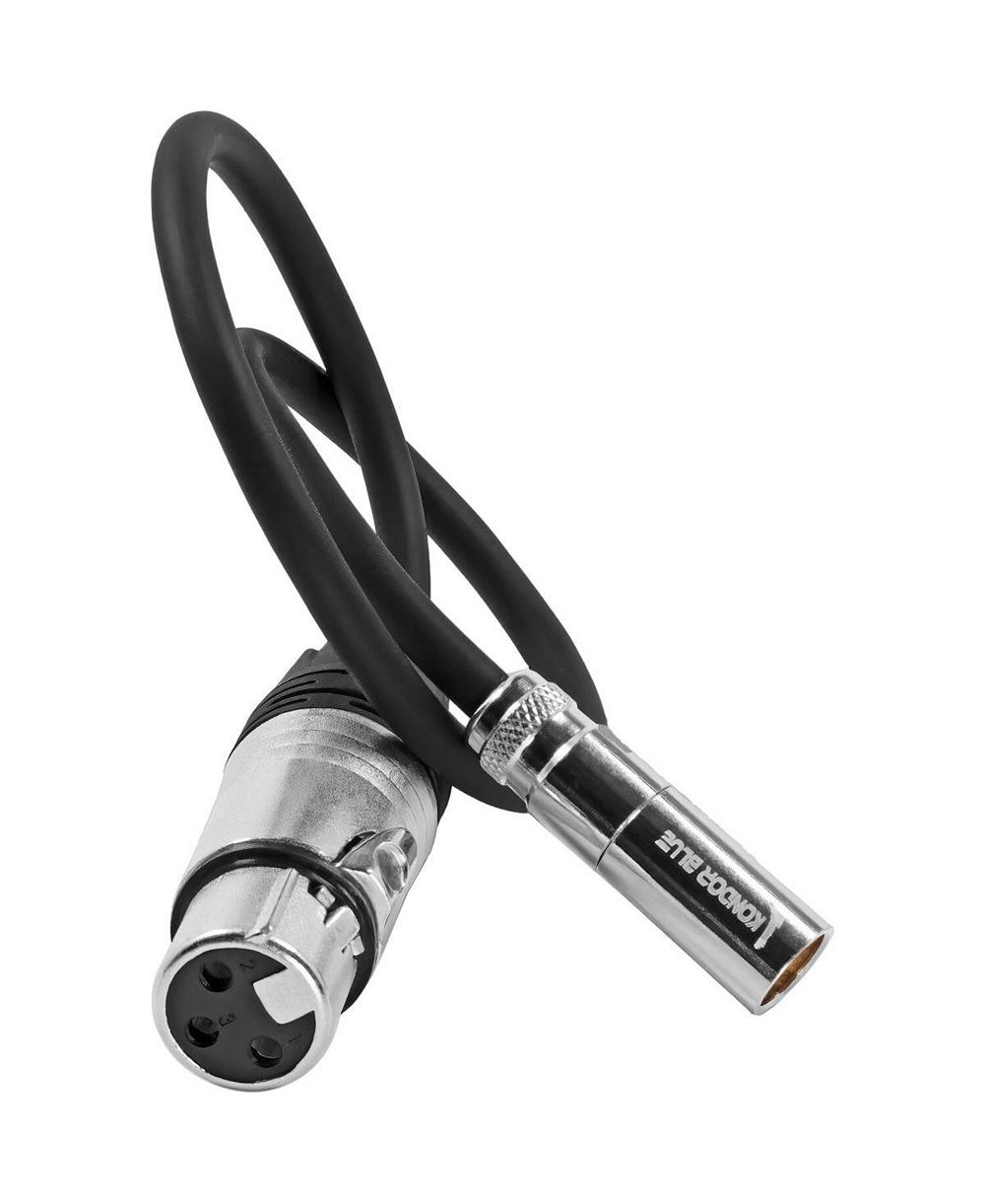 Экранированный аудиокабель Kondor Blue 16" TA4M 4-Pin Mini XLR Male to 3-Pin XLR Female для аудиоустройств Shure